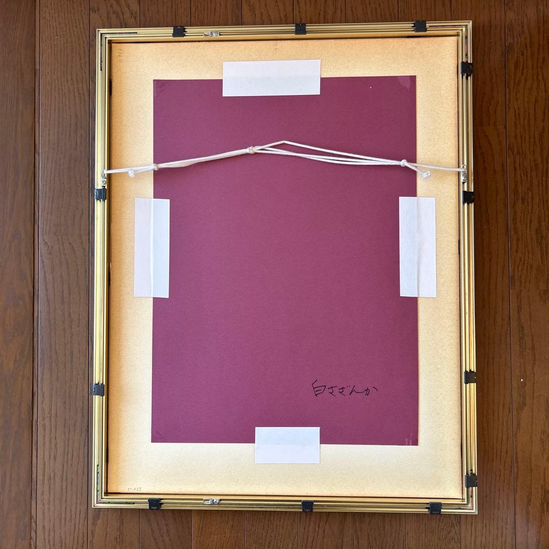 絵画　アクリル画　原画　少女　おおた慶文　「白さざんか」