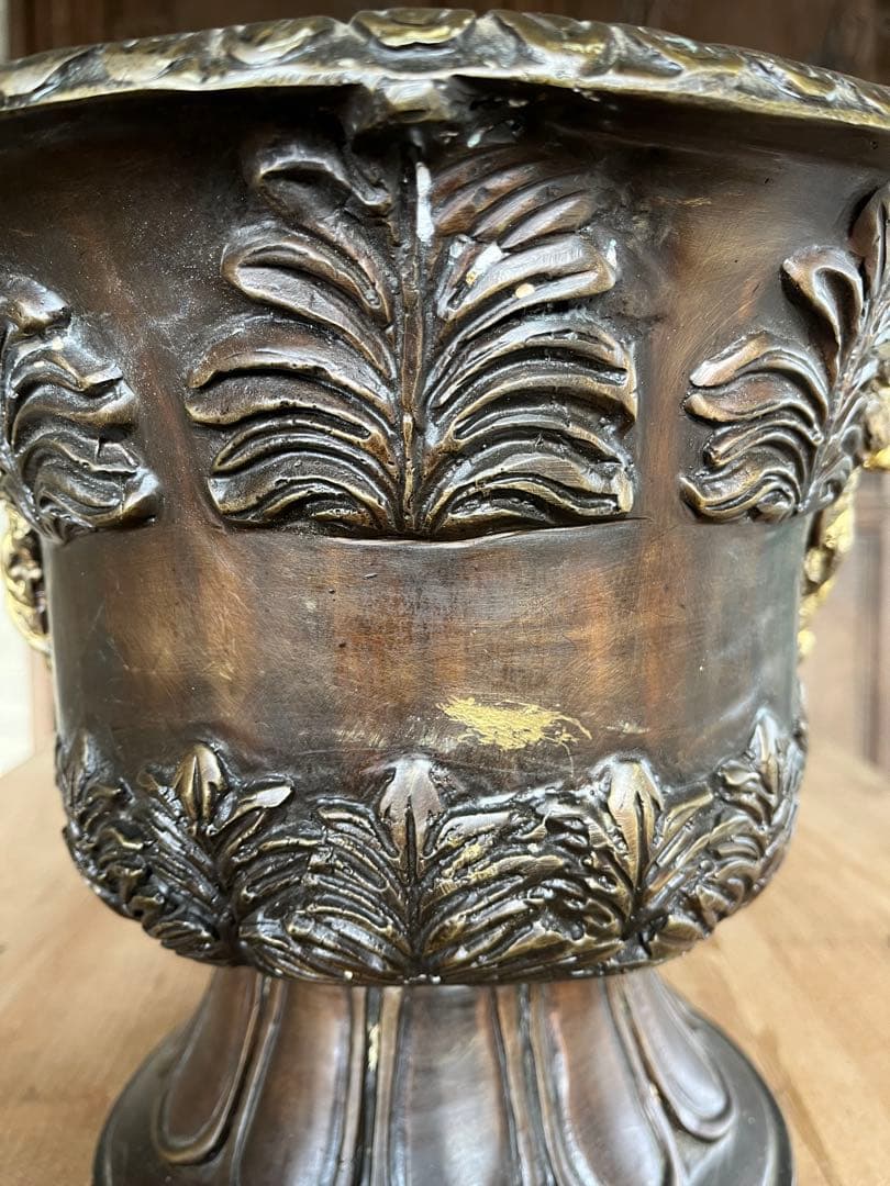 フランス製ブロンズ装飾花瓶　非常に希少