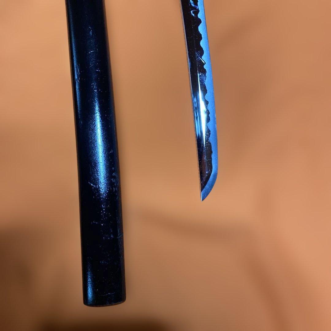 割安模造刀 黒柄 雲龍楕円鍔 黒呂鞘