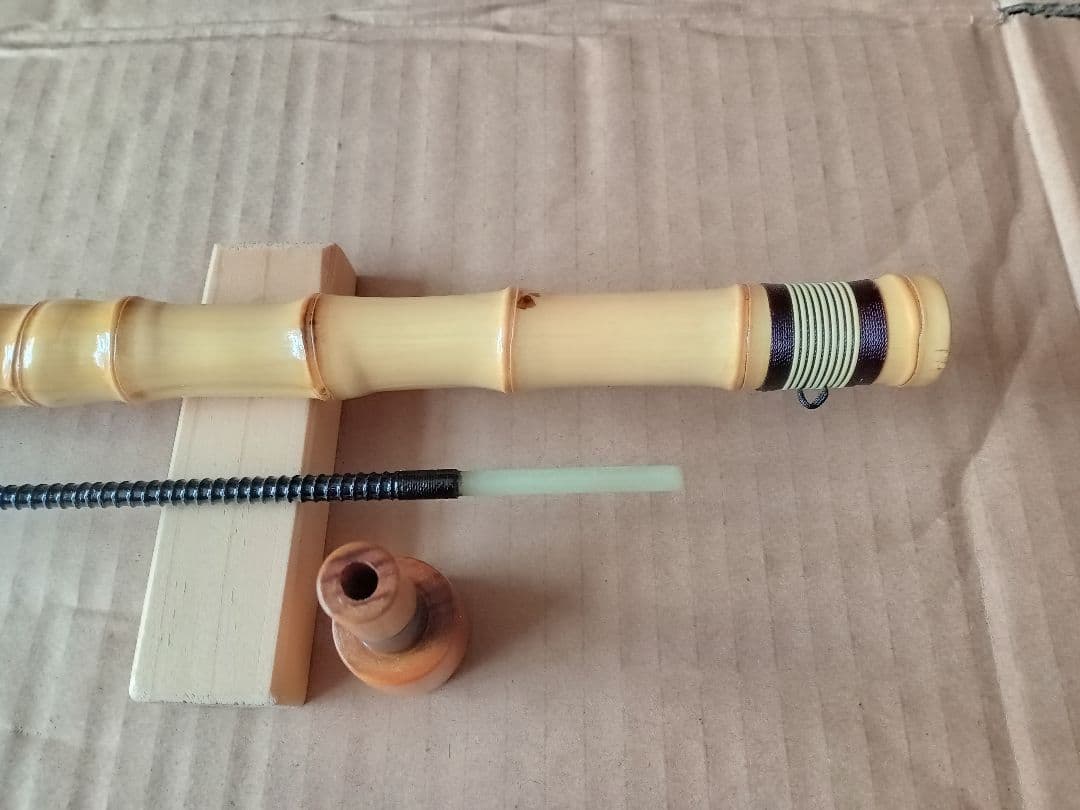 チヌ竿　筏竿　かぶせ釣り　ハンドメイド　布袋竹