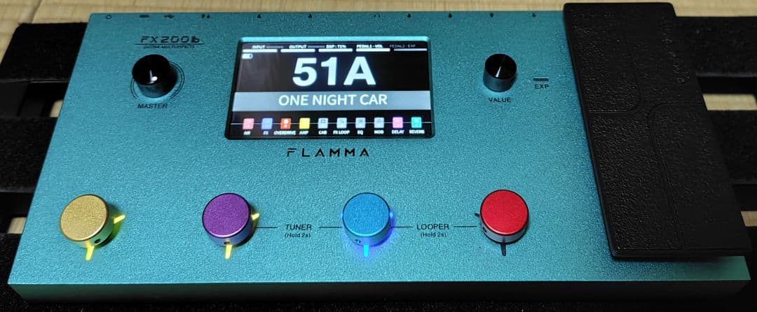 FLAMMA fx200b／マルチエフェクター／バッテリー内蔵／タッチスクリーン