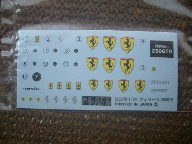 1/24 フジミ フェラーリ 250GTO ワイヤーホイール付き