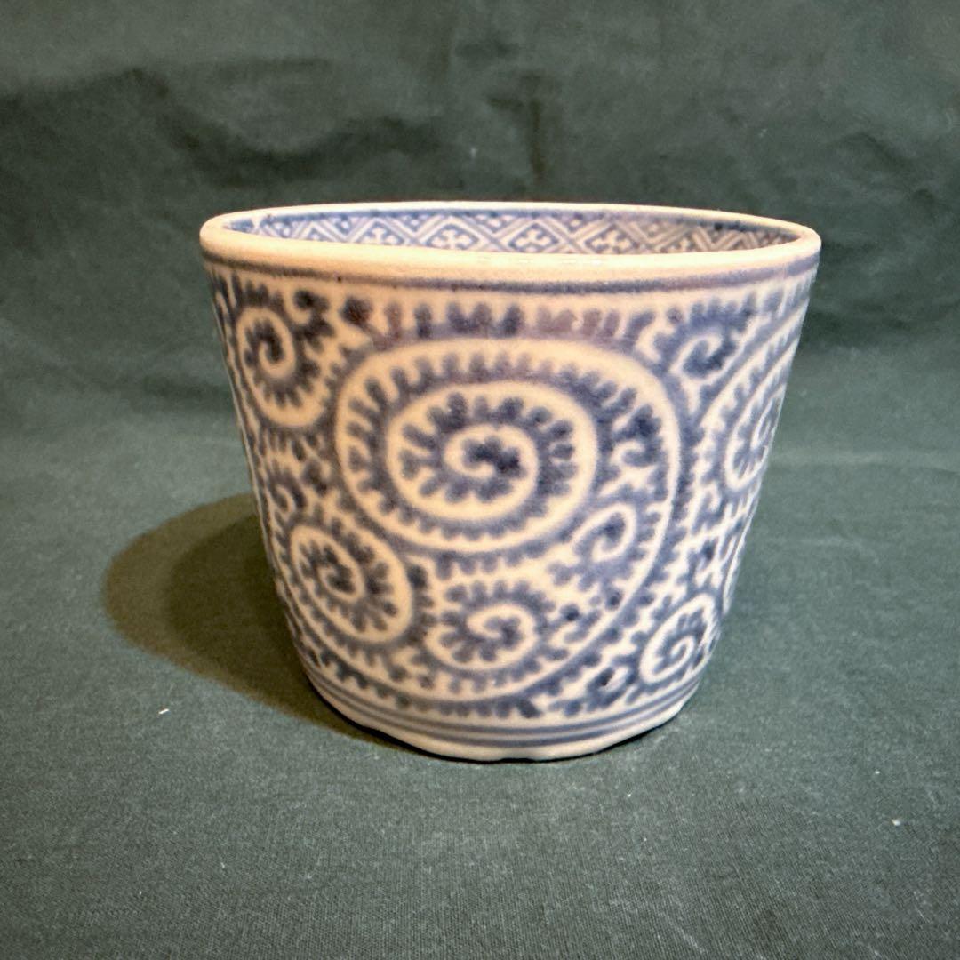 古伊万里　総柄　蛸唐草文　蕎麦猪口　江戸中期