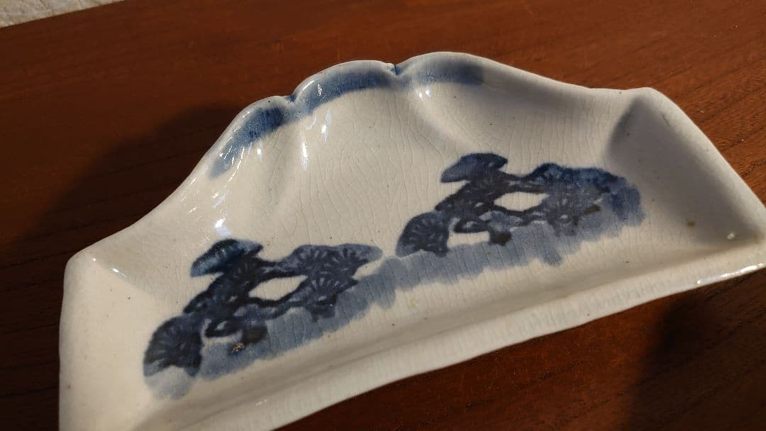 初期伊万里　古伊万里　染付　山型皿　アンティーク古伊万里　蔵出し　2客