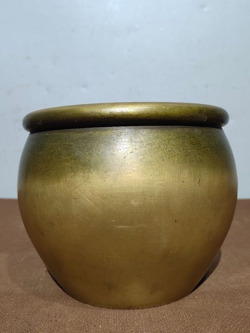 旧家蔵出　香爐 線香用　「財庫」銘　仏壇　供奉 供養 純銅製　時代物　置物