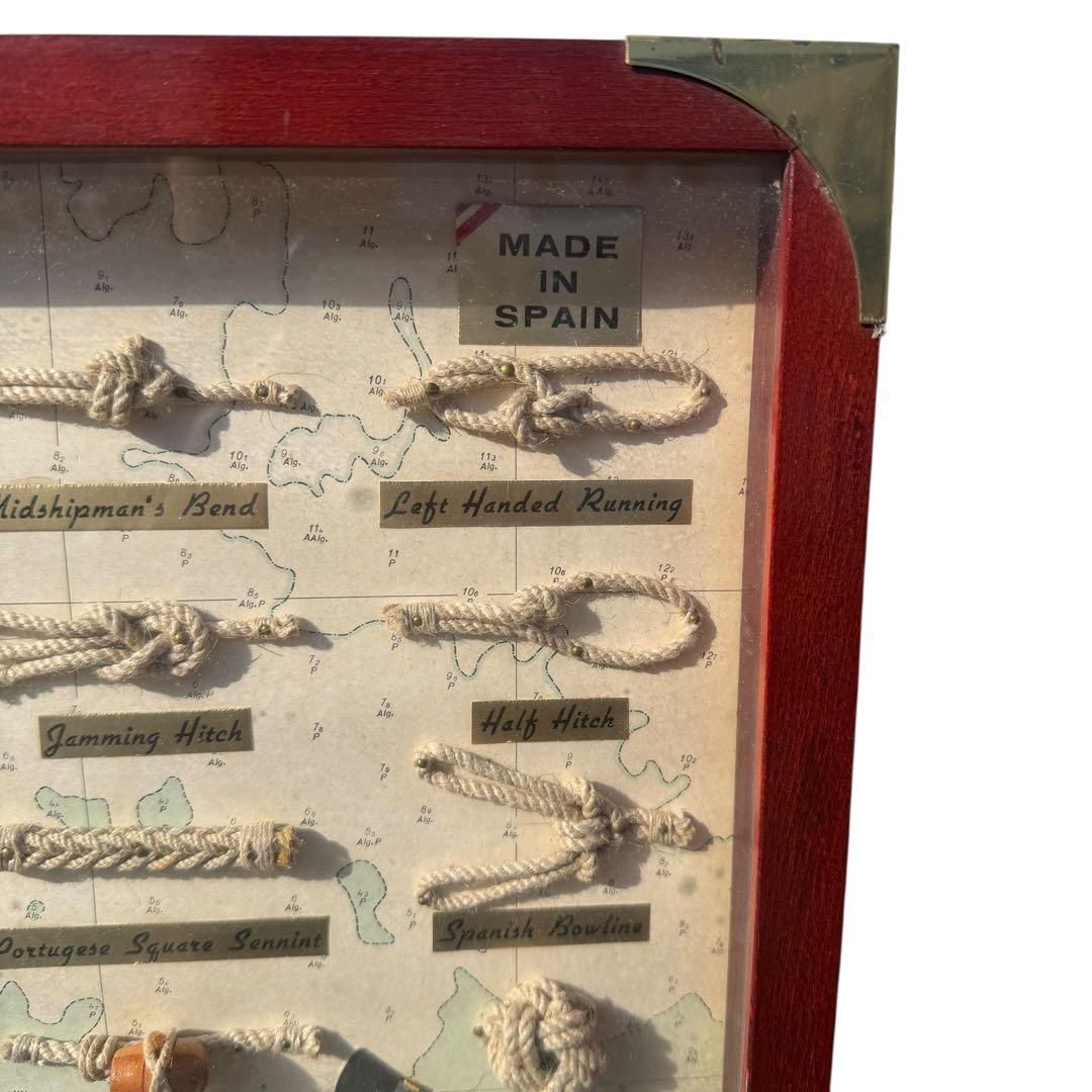 スペイン製 ロープワーク 結び方標本 マリン壁掛け