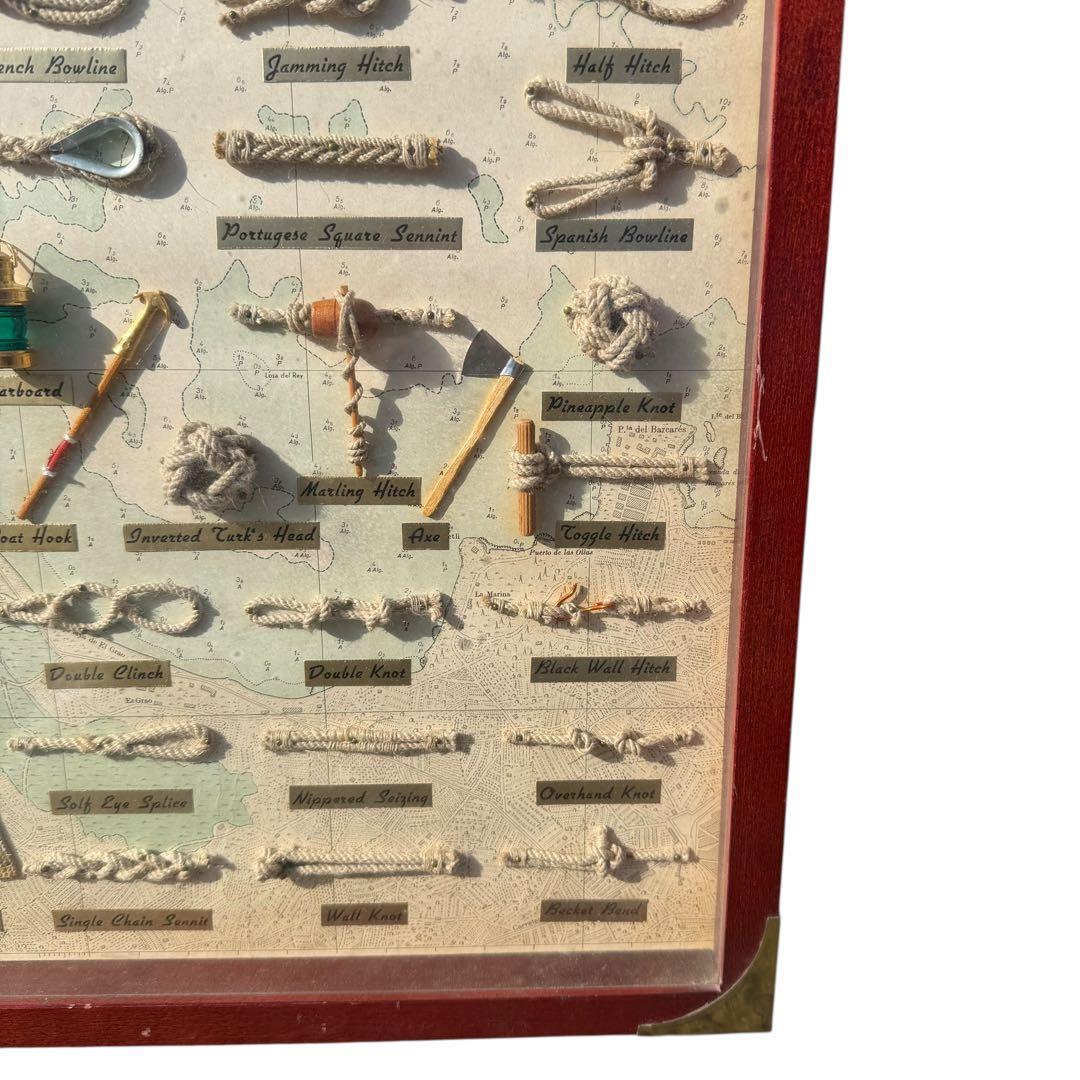 スペイン製 ロープワーク 結び方標本 マリン壁掛け
