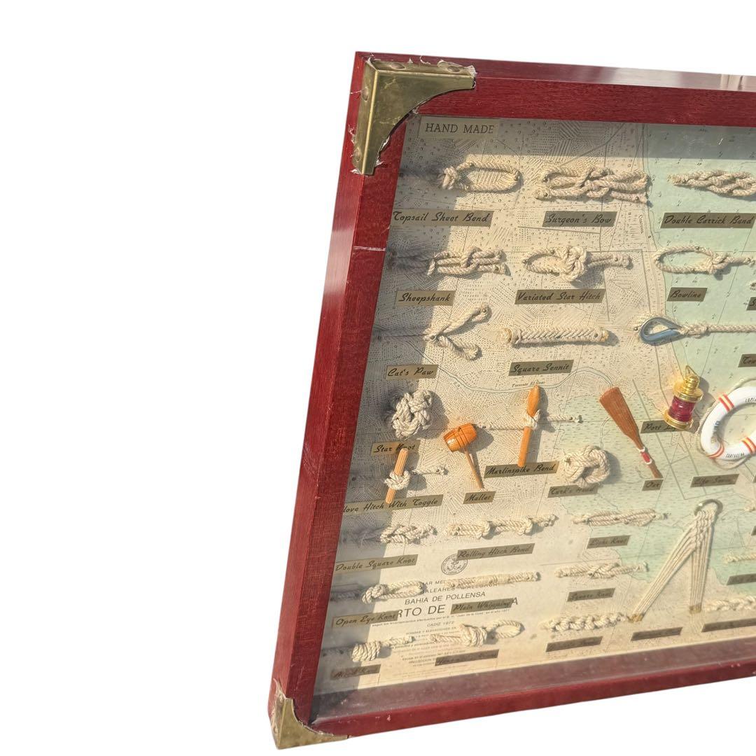 スペイン製 ロープワーク 結び方標本 マリン壁掛け