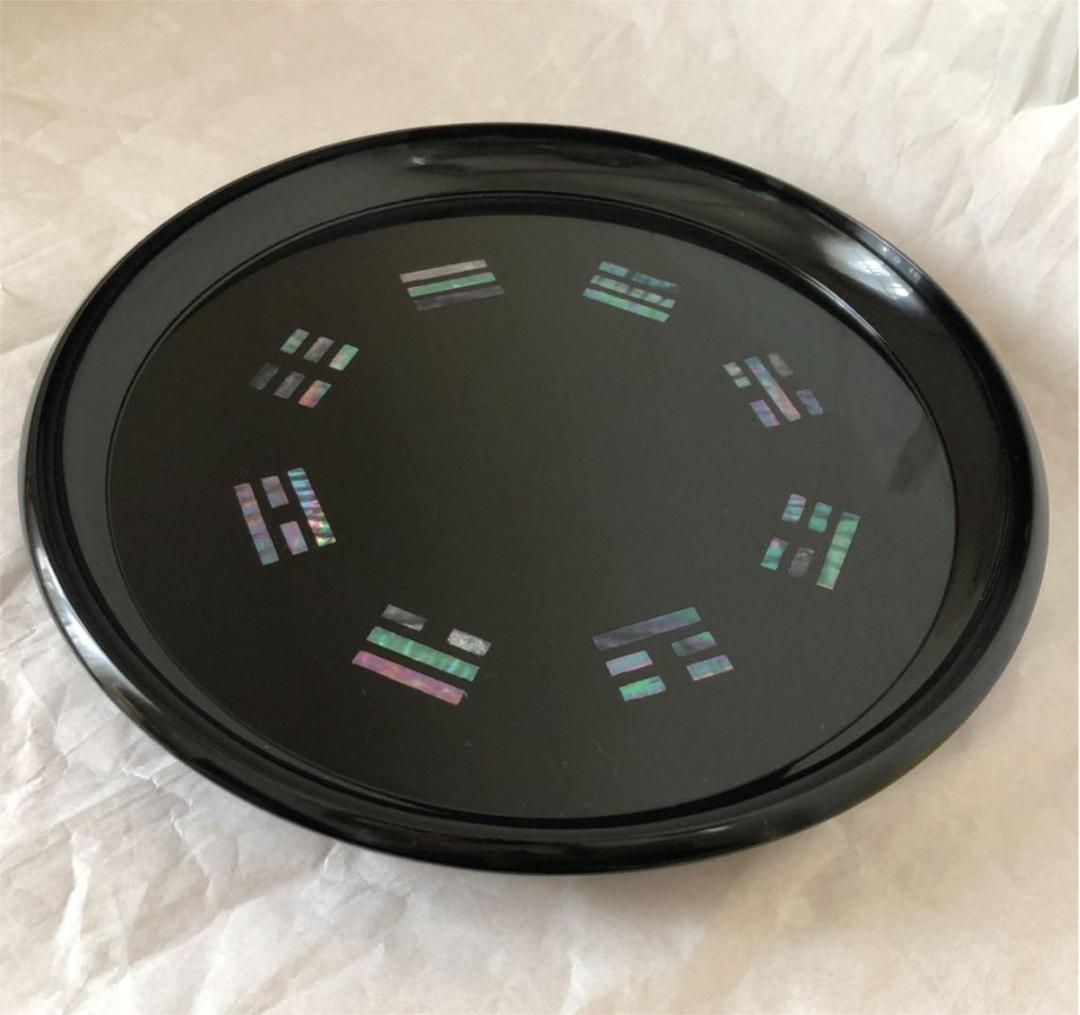 八卦盆　青貝螺鈿　真塗　乱盆　玄々斎好　裏千家　茶道具