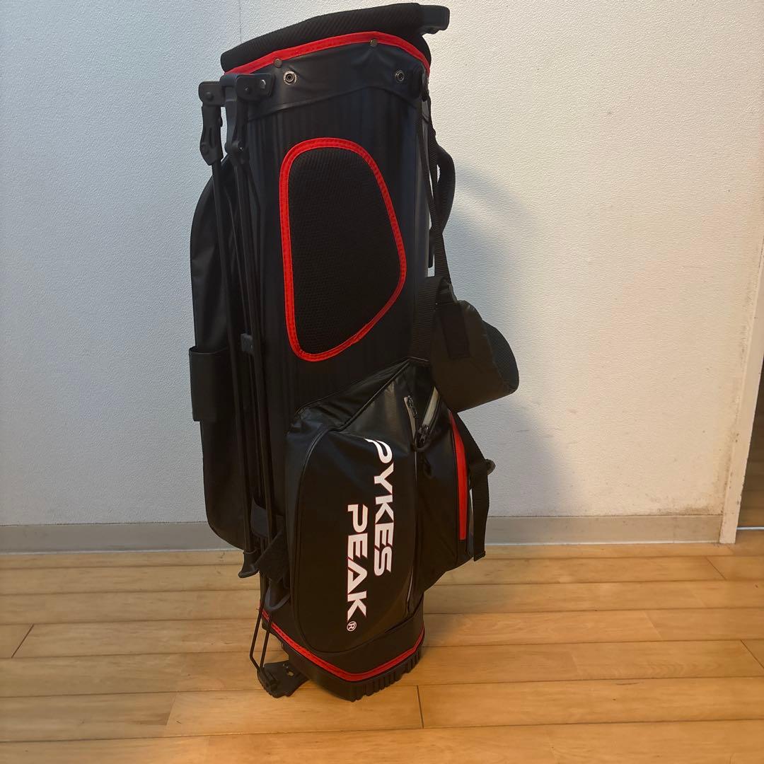 PYKES PEAK キャディバッグ 黒/赤
