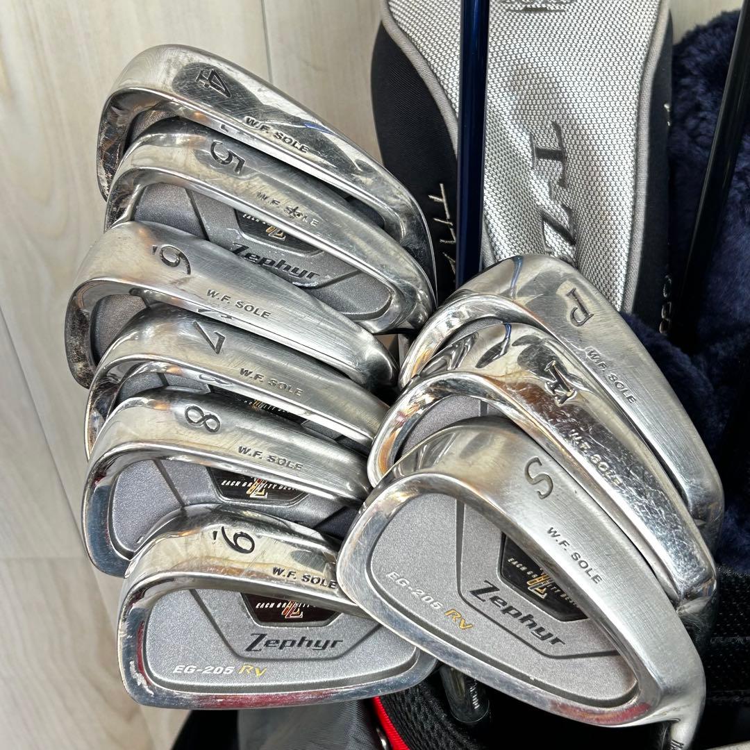 【メンズ右】ミズノ ゼファー　SR メンズゴルフセット　初心者　14本セット