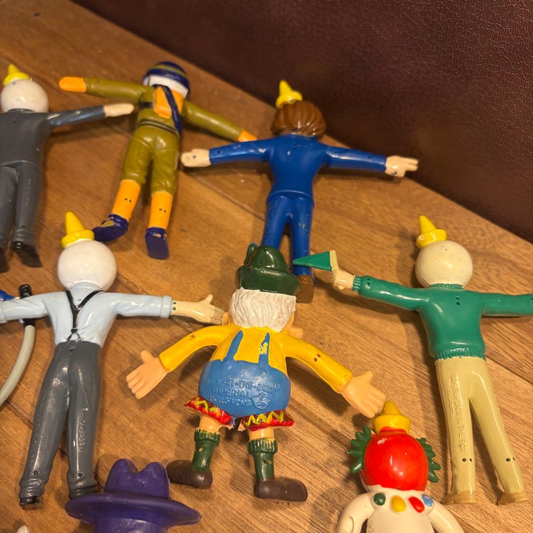 USAヴィンテージミールトイ　ジャックインザボックス　ベンダブルフィギュアセット