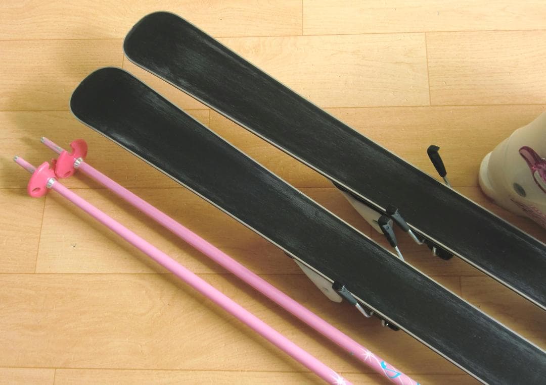 ■■送料無料■KAZAMA■子供用スキーフルセット■板116靴22■WAX済■■