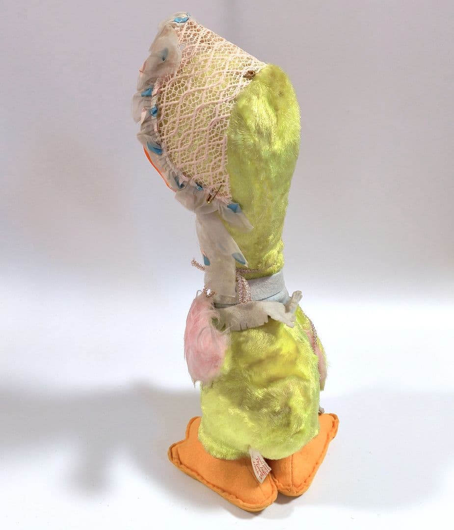 ビンテージ ラシュトン ダック ぬいぐるみ レースのバブーシュカ ラバーフェイス