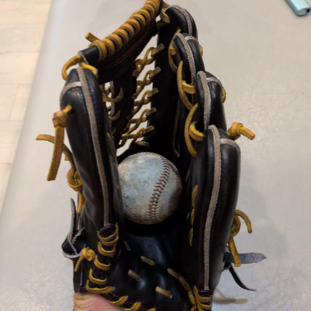 オーダーゼット 硬式グローブ 黒/黄色