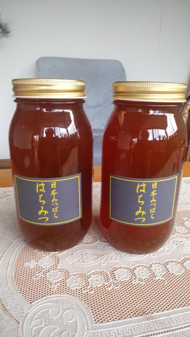 日本ミツバチ百花蜜1000ｇ2本