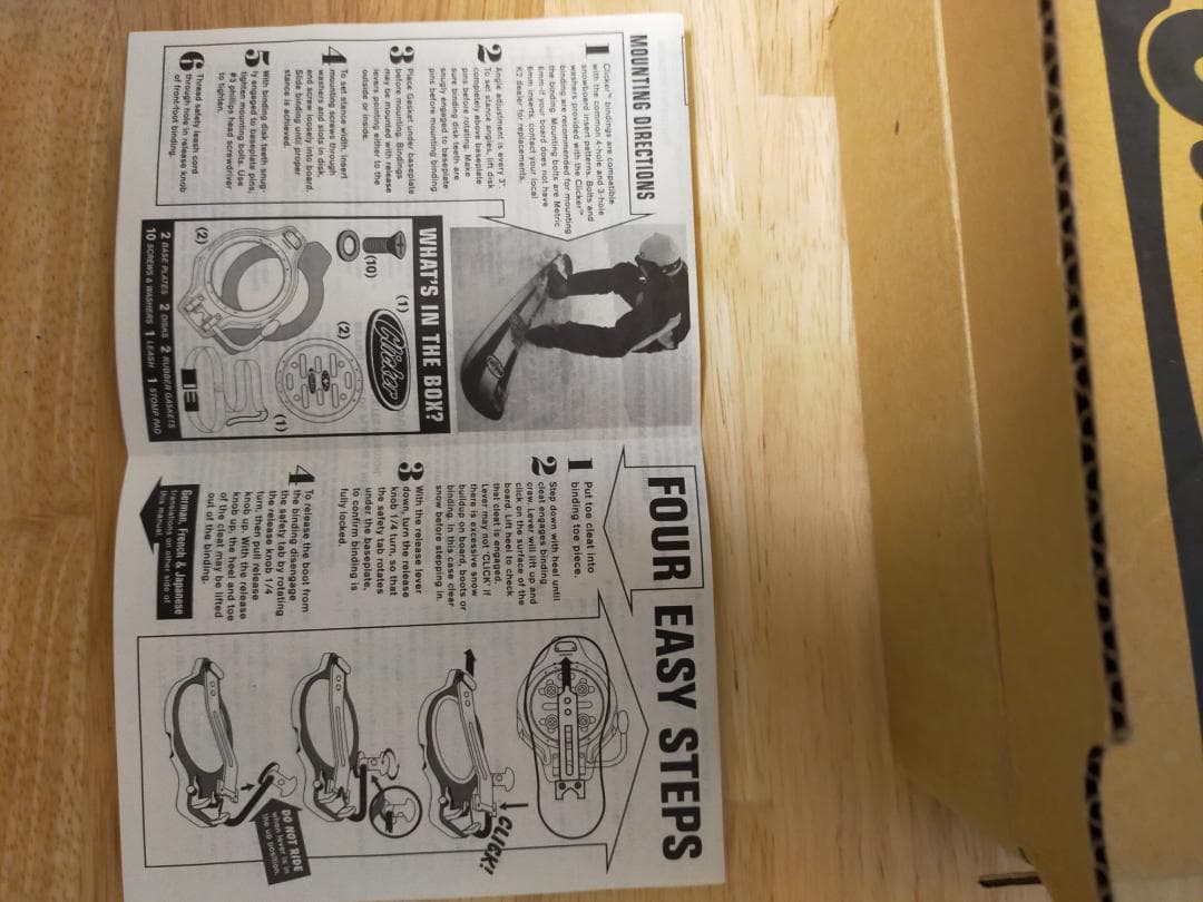 K2 CLICKER BLT ステップイン ビンディング 箱・説明書付