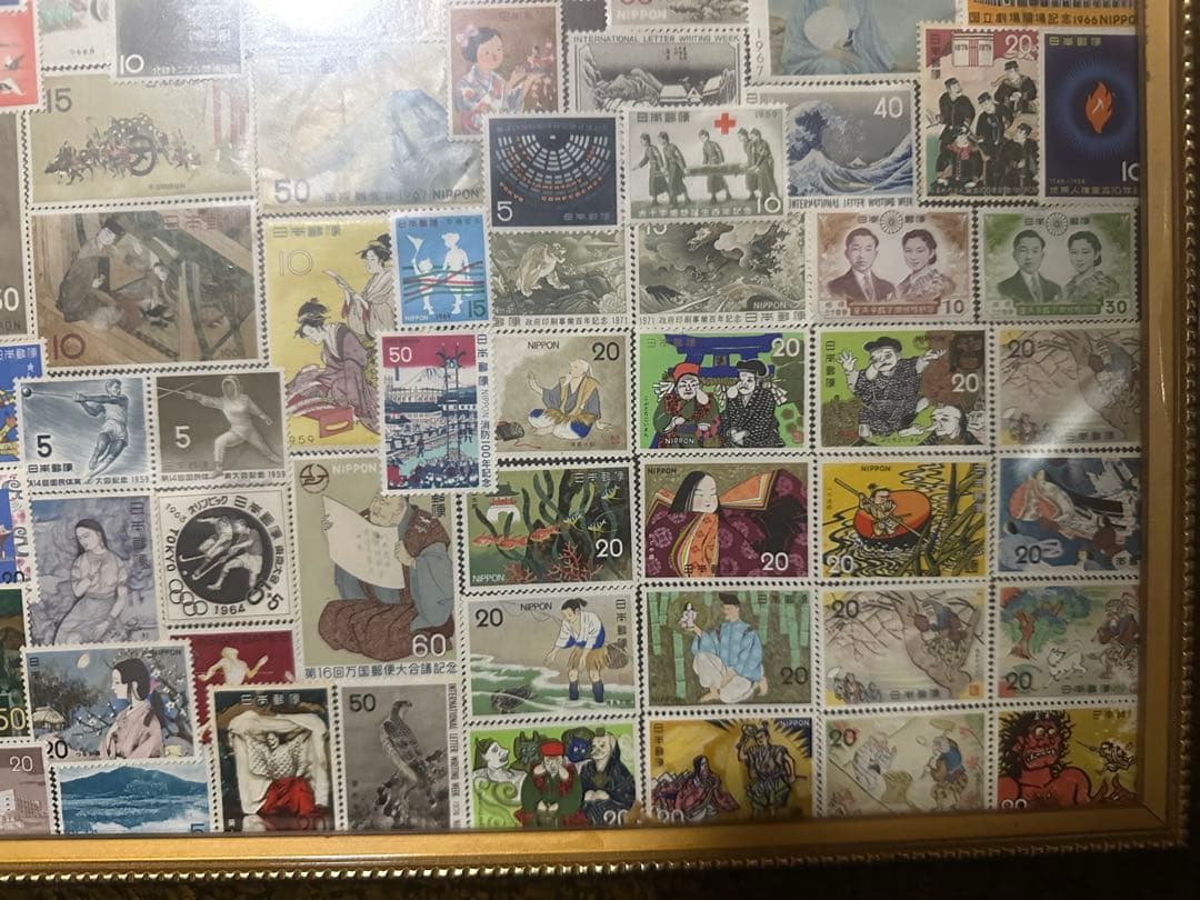 日本郵便 切手額縁 アンティーク/昭和レトロ