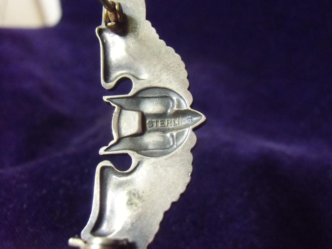 ★アメリカ軍＊９２５銀製＊陸軍航空隊＊航空機銃手ウィング章（実物）