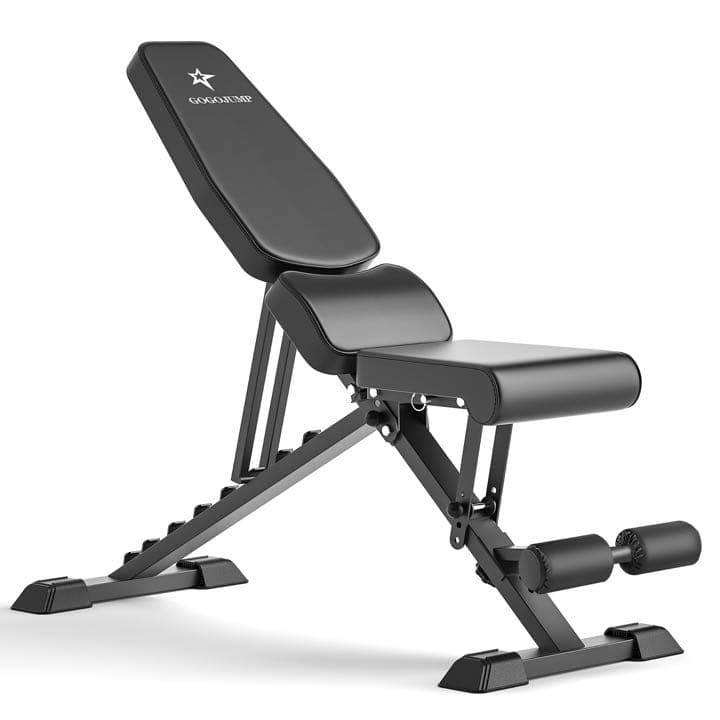 トレーニングベンチ フラットインクラインベンチ ヘッドレスト付き 折りたたみ式