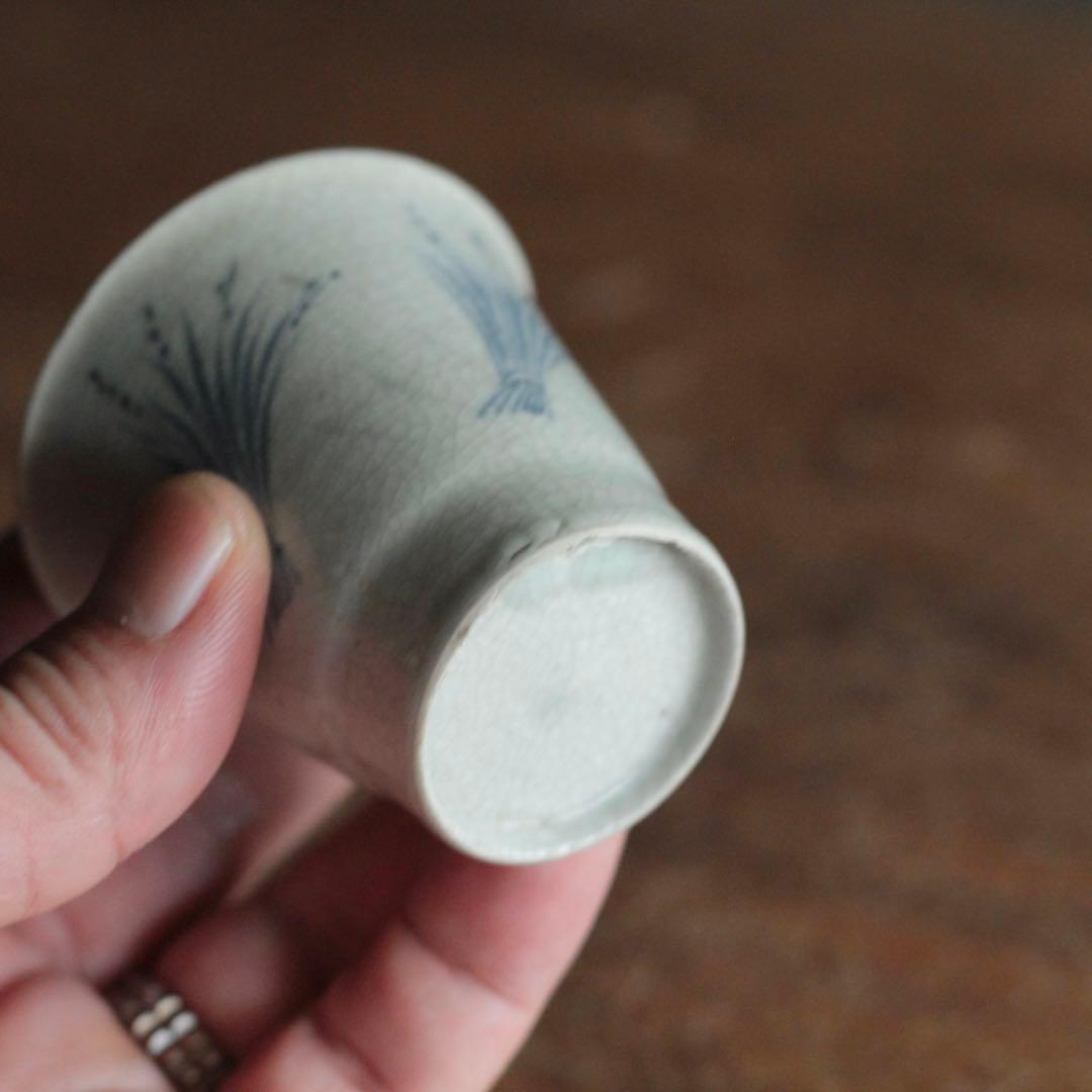 染付 端反り 筒盃 古美術 古道具 アンティーク