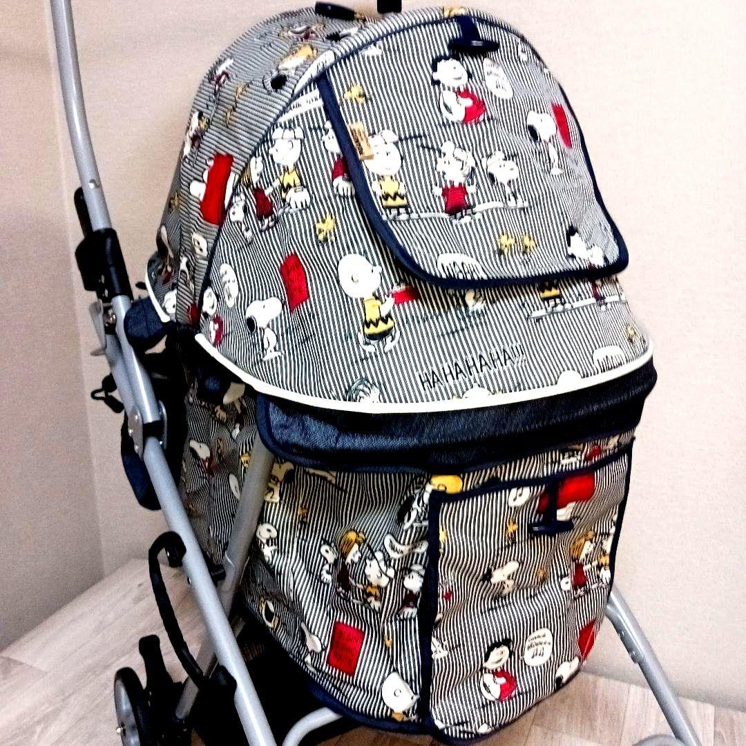 スヌーピー 柄　ペット用バギーカー　ペットカート