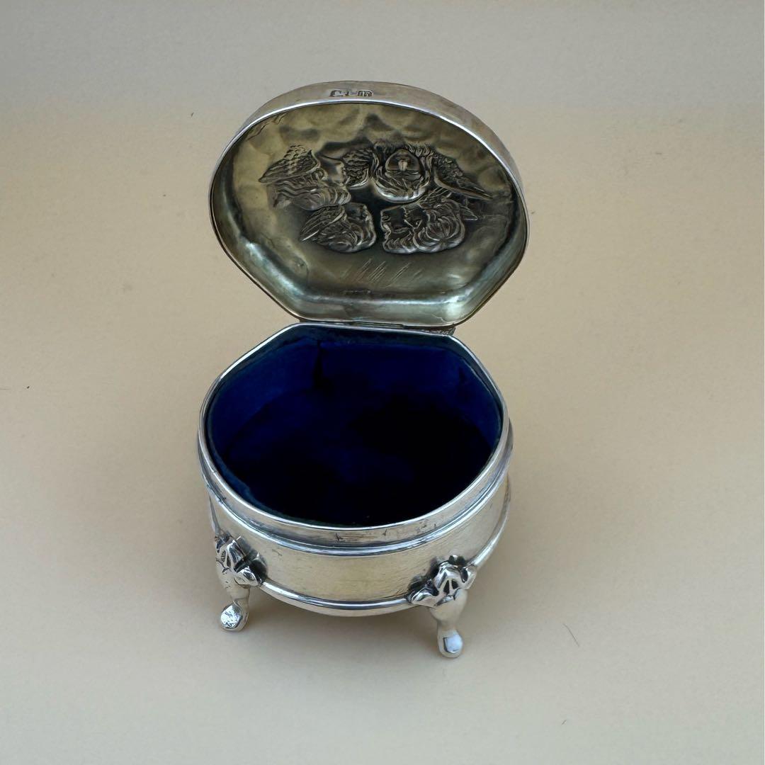 英国スターリングシルバーリングケース 1907年製造