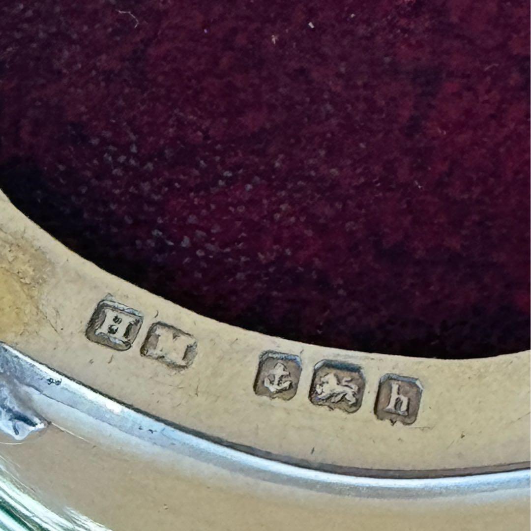 英国スターリングシルバーリングケース 1907年製造