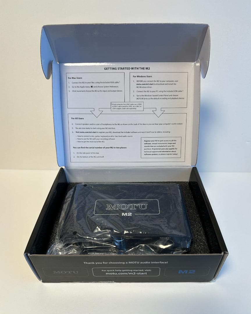 MOTU M2 USBオーディオインターフェイス【未使用品】