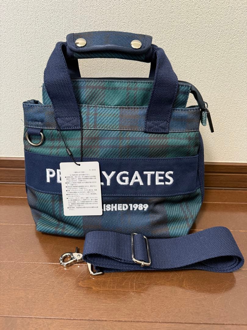パーリーゲイツ　ブラックウォッチ柄2WAYカートバッグ　新品未使用