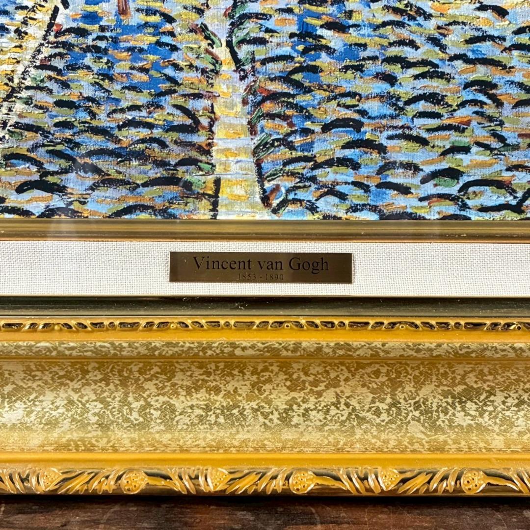 美品 フィンセント・ファン・ゴッホ「夜のカフェテラス」ファイングラフィ 豪華額装