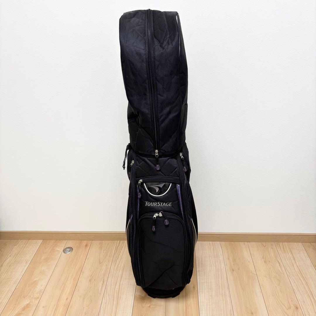 【美品】TOURSTAGE ツアーステージ キャディバッグ パープル ブラック