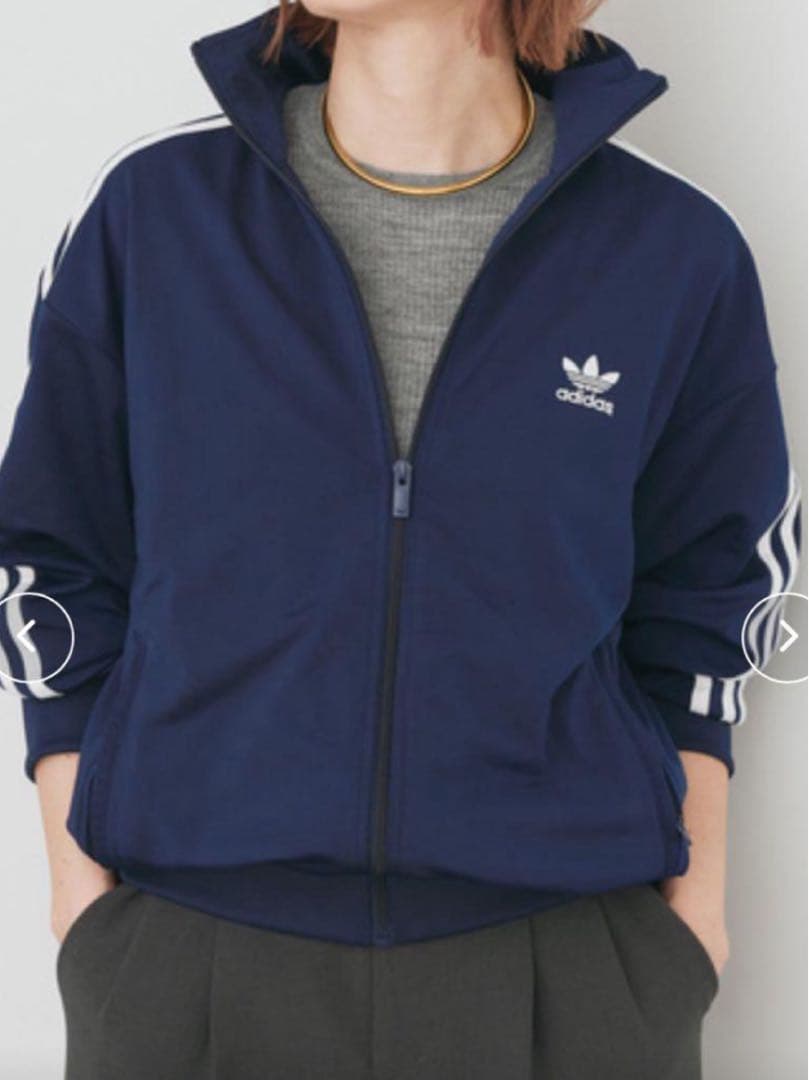 adidas ジャージジャケット ネイビー ASIA L