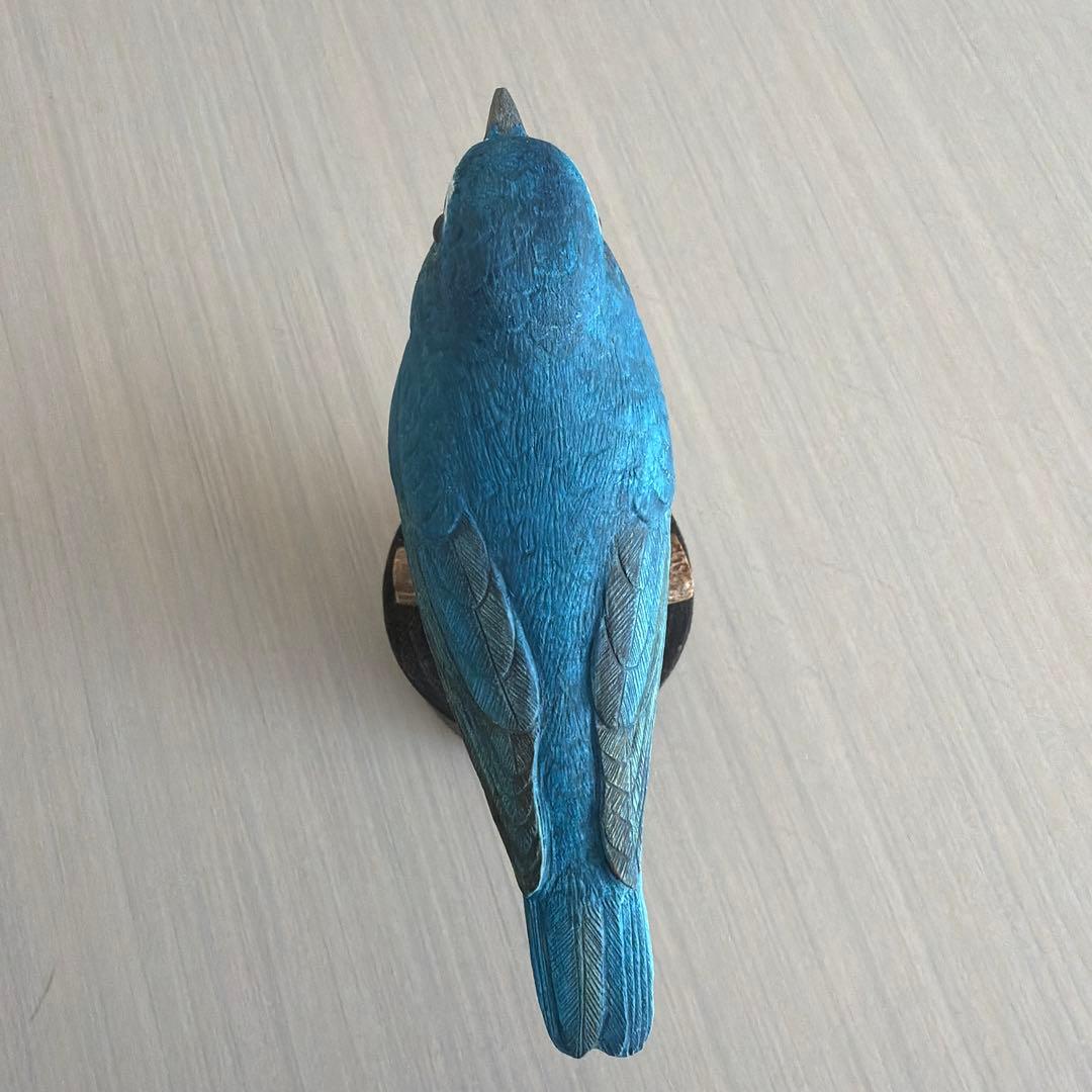 ルリビタキ　　バードカービング　木彫りの野鳥　野鳥彫刻