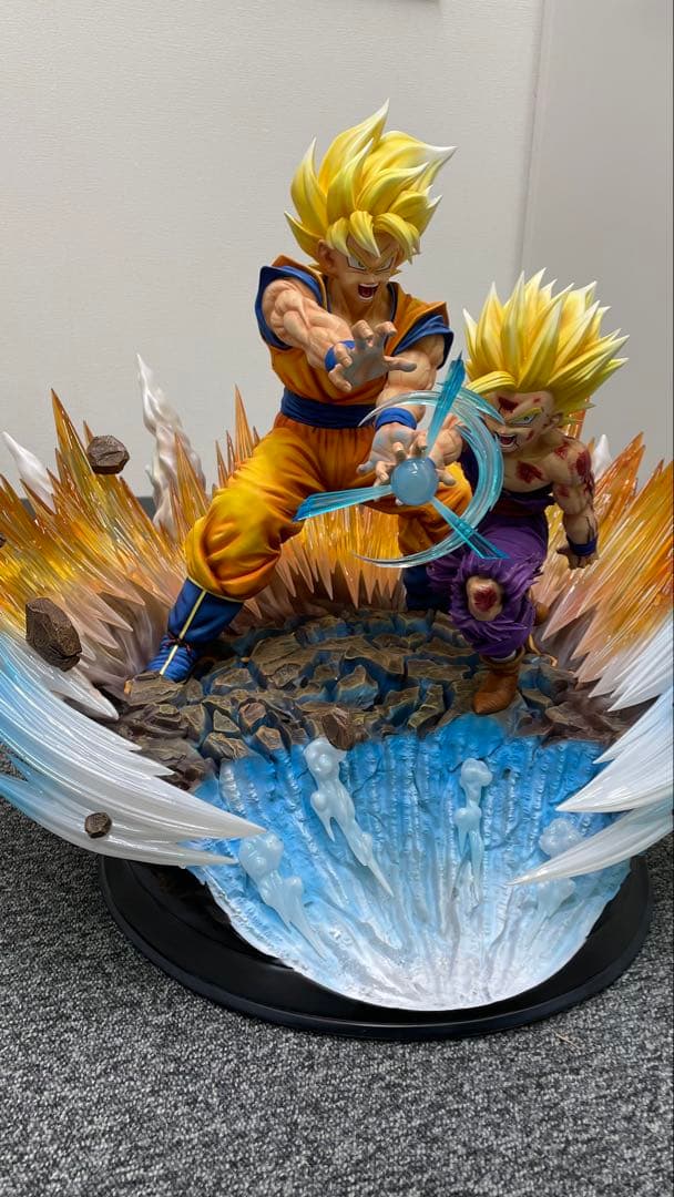 ドラゴンボール希少スタチュー1/4サイズ孫悟空&孫悟飯親子かめはめは