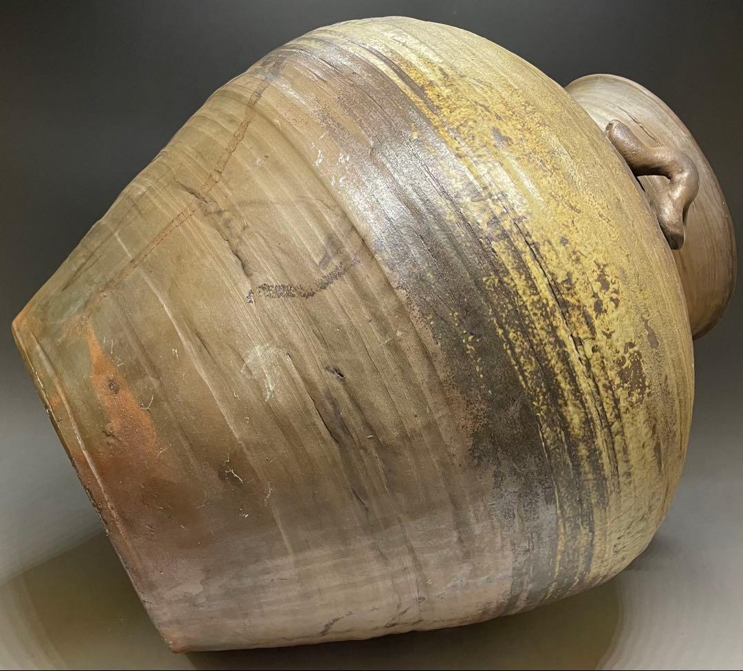 古備前　桃山時代　四耳壺　葉茶壺　大壺　特大　41cm f6441