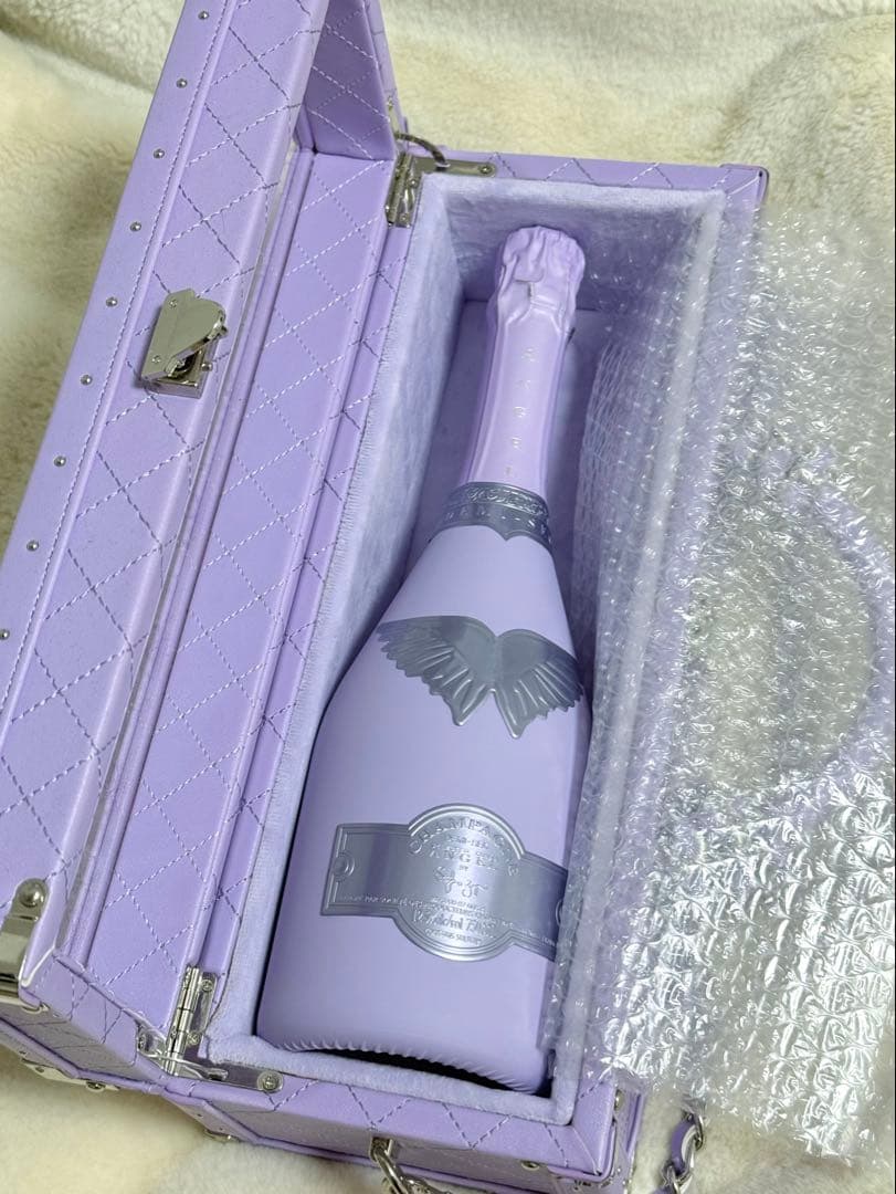 【新品未開栓】エンジェルシャンパン ドゥミセック パープル レザータイプ