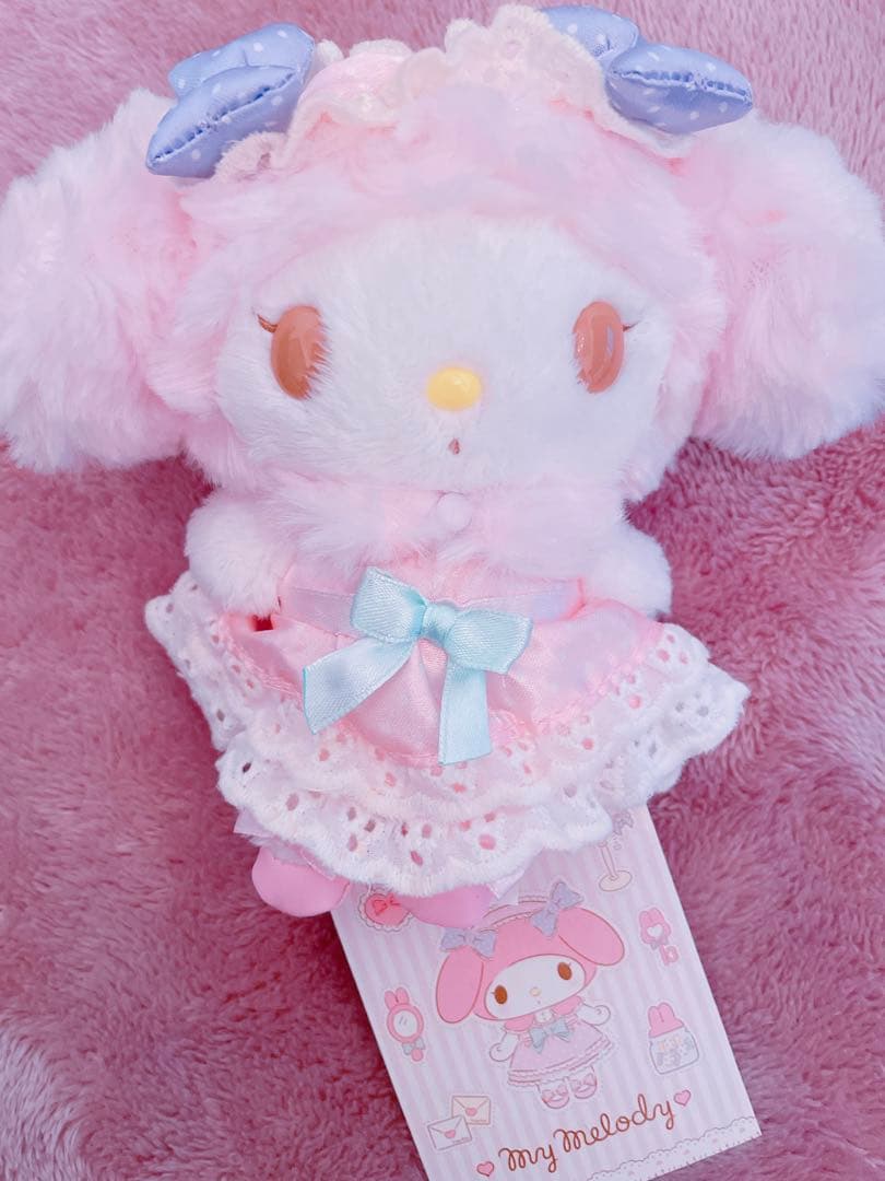 希少美品マイメロディ マイメロおめかしシリーズ マスコット ぬいぐるみ