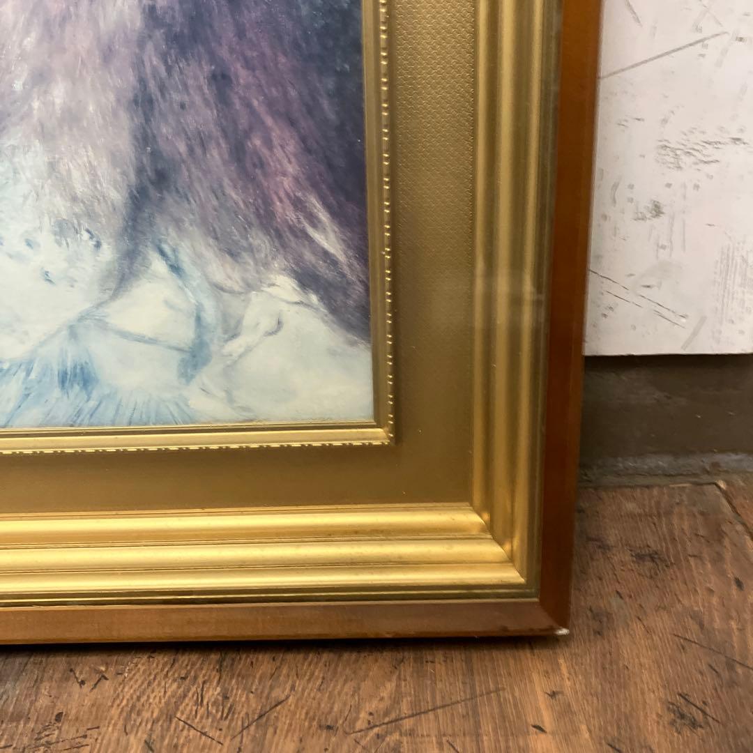 昭和レトロ ルノワール 人物画 女性画 複製画 絵画 世界名画 美少女 額装