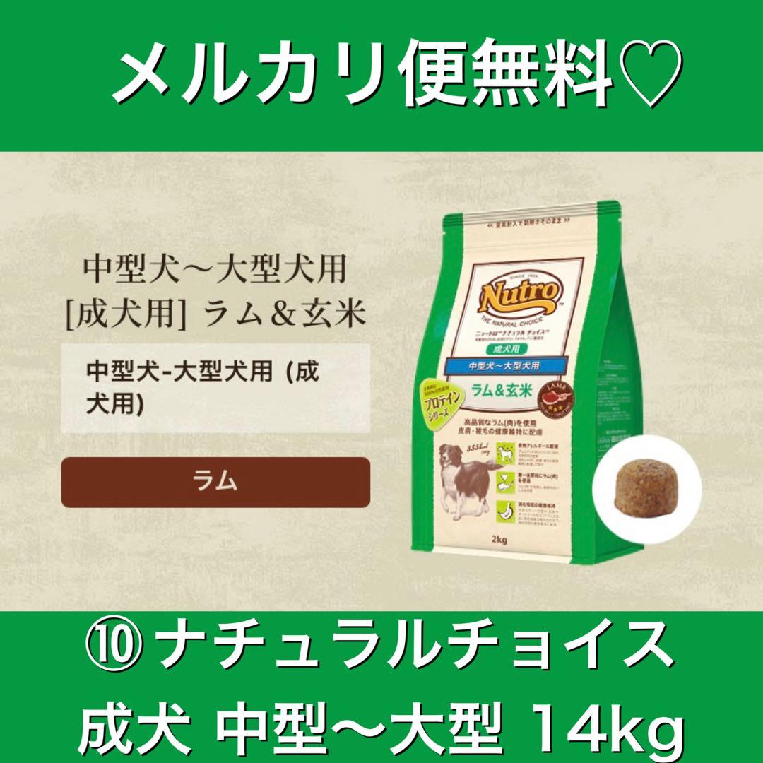 メルカリ便無料⑩ナチュラルチョイス 成犬 中型犬〜大型犬用 ラム 14kg