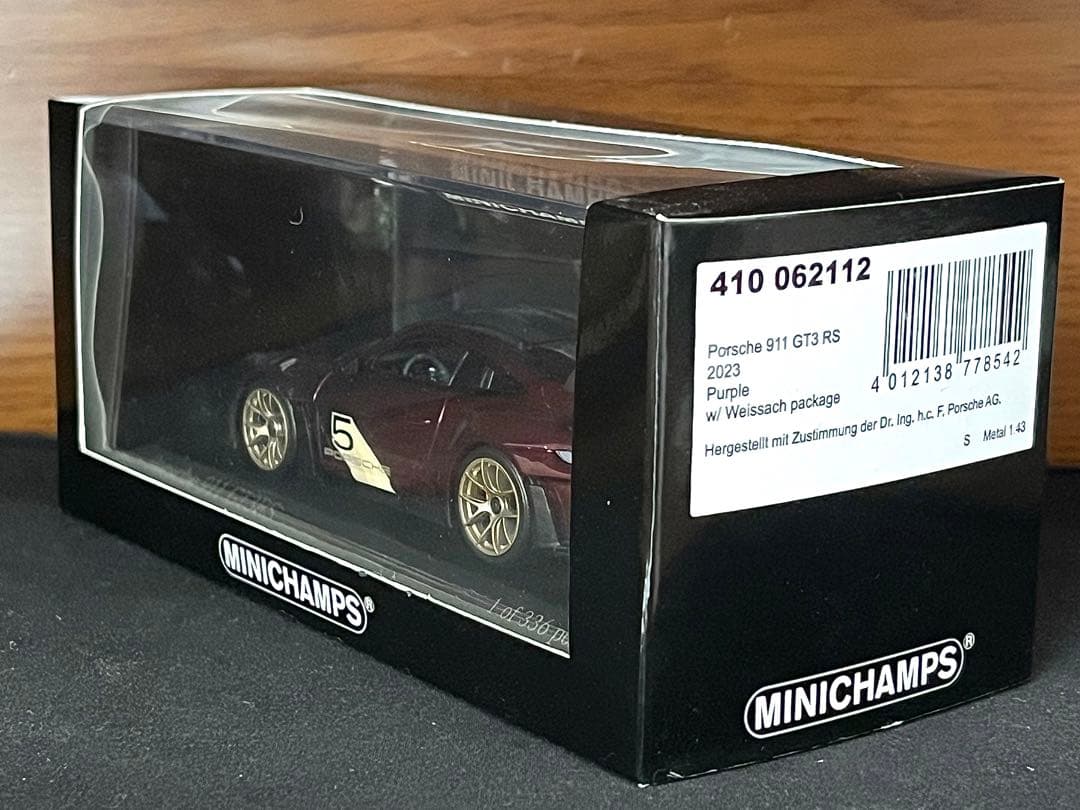 1/43 限定336 ミニチャンプス ポルシェ 911 GT3RS アメシスト