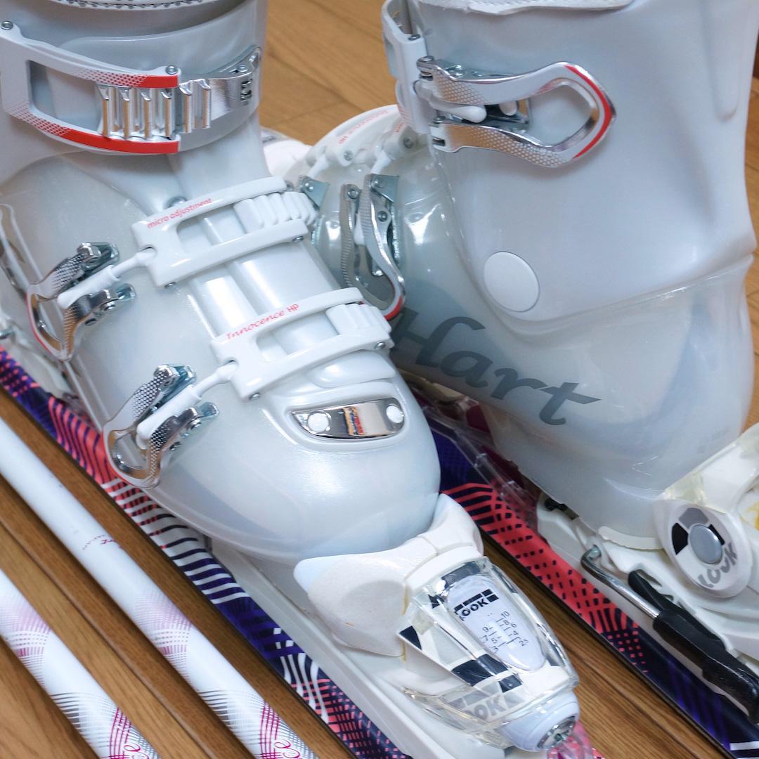 メンテ済 150cm 靴25.5cm HART レディーススキーセット