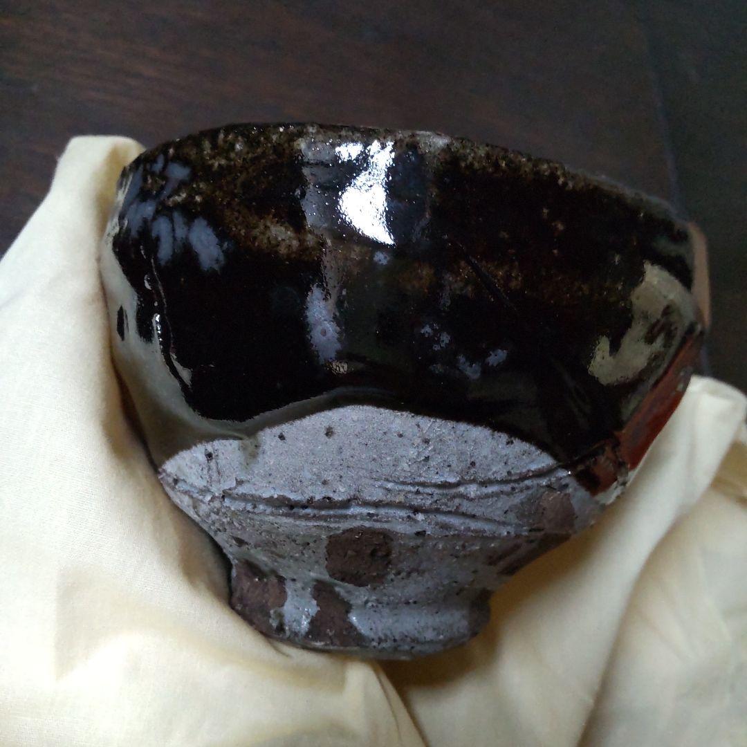 鯉江良二　引出し黒　茶碗