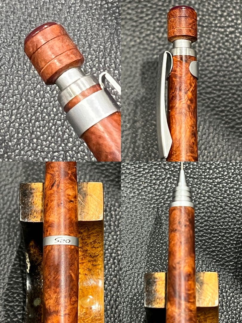 めい　S20 0.5mm 本花梨瘤　KATO201ボールペン本花梨瘤八角軸