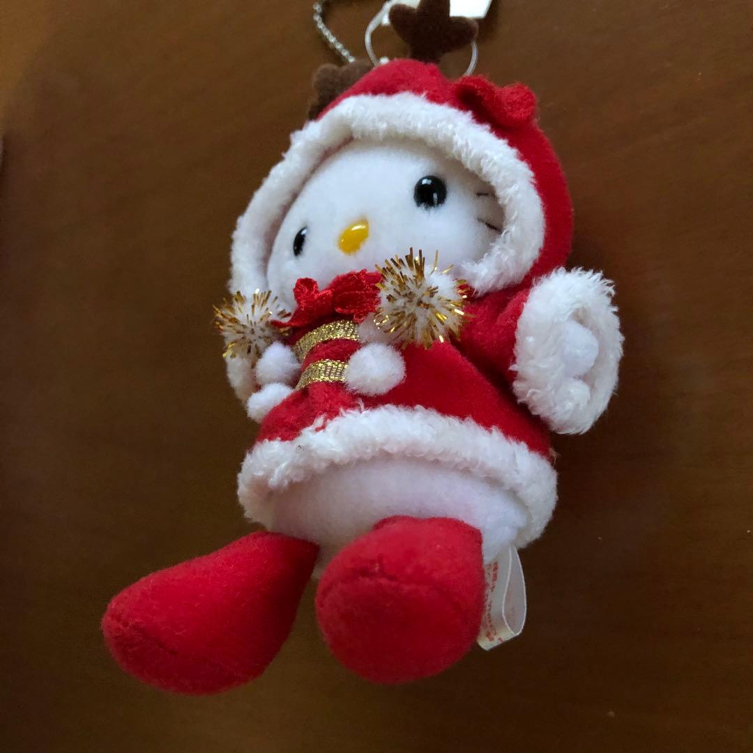 ぬいぐるみキーホルダー　キティちゃん（トナカイ、シロクマ、ウサギ）【３個セット】