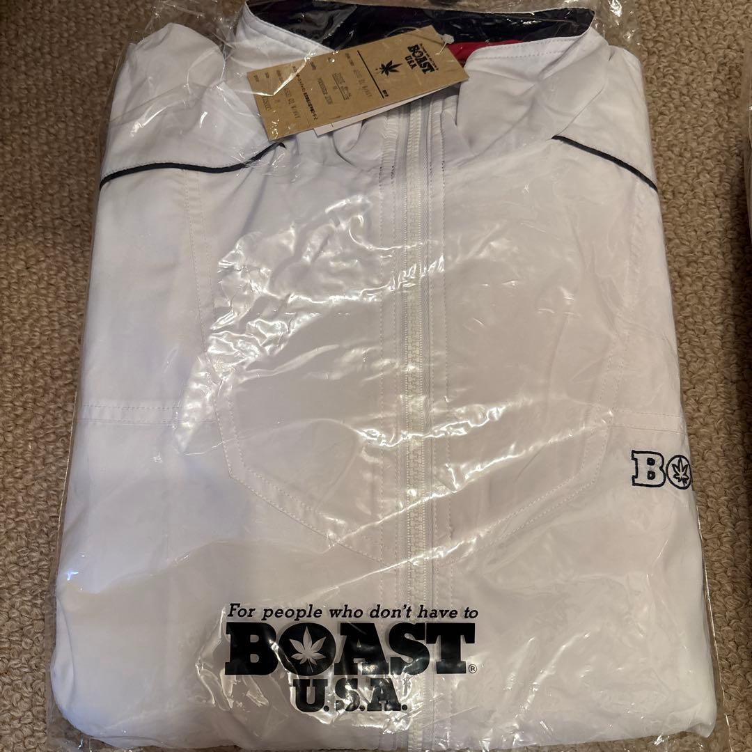 上下セットBOAST テニスウェア ホワイト/ネイビー M