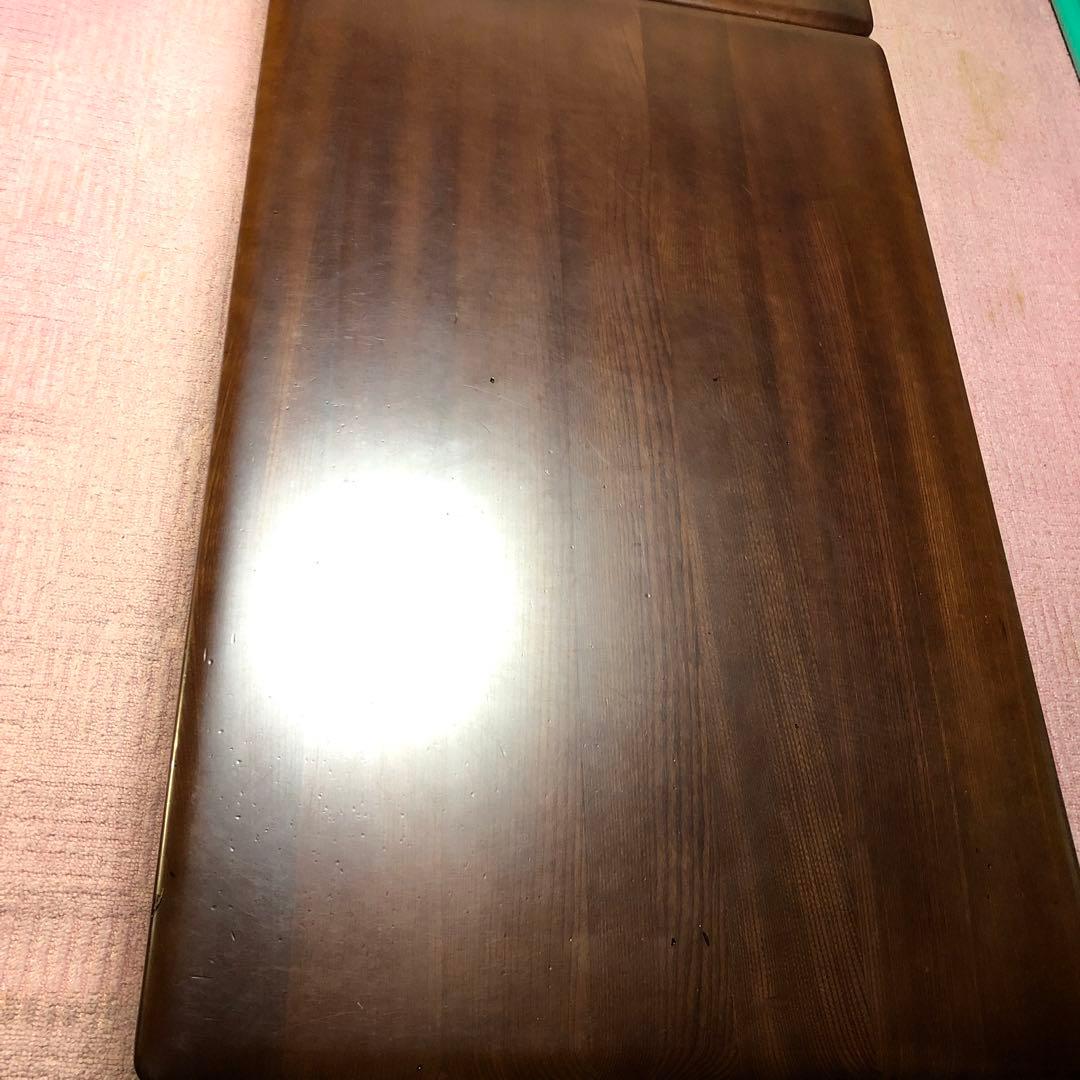 座卓　天然木(にれ)　縦約105cm×横約65cm×高さ約33.5cm