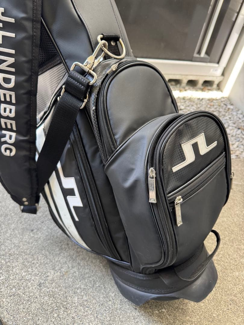 J.LINDEBERG キャディバッグ 黒　スタンド