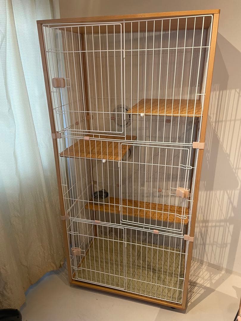 キャットケージ 無垢材フレーム