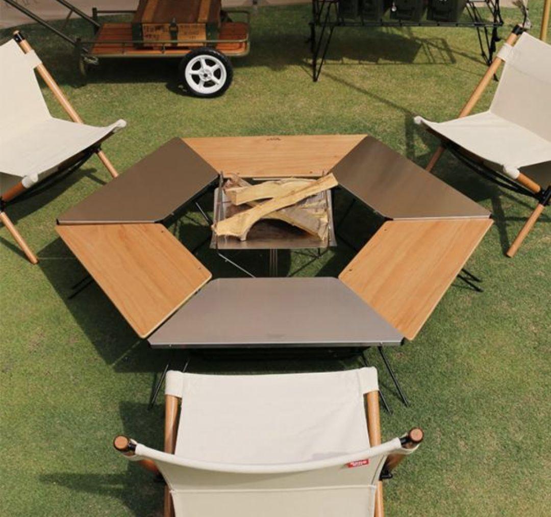 新品☆ハングアウト　アーチテーブル３台セット　FRT-7030ST②　ステンレス